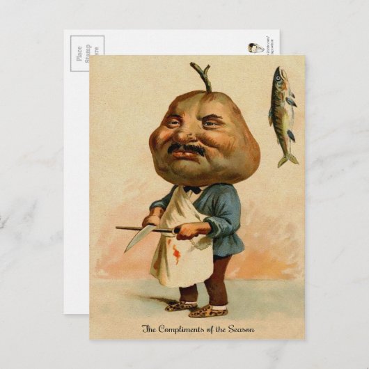 Vintage Viktorianische Weihnachten Postkarte (Vorne/Hinten)