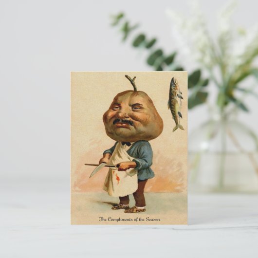 Vintage Viktorianische Weihnachten Postkarte (Stehend Vorderseite)