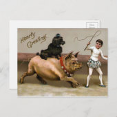 Vintage Viktorianische Weihnachten Postkarte (Vorne/Hinten)