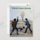 Vintage Viktorianische Weihnachten Postkarte (Vorne/Hinten)