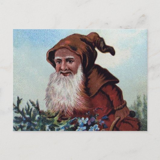 Vintage Viktorianische Weihnachten Postkarte (Vorderseite)