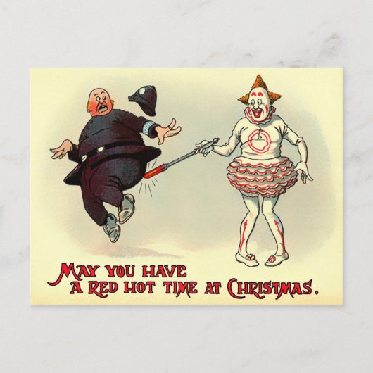 Vintage Viktorianische Weihnachten Postkarte (Vorderseite)