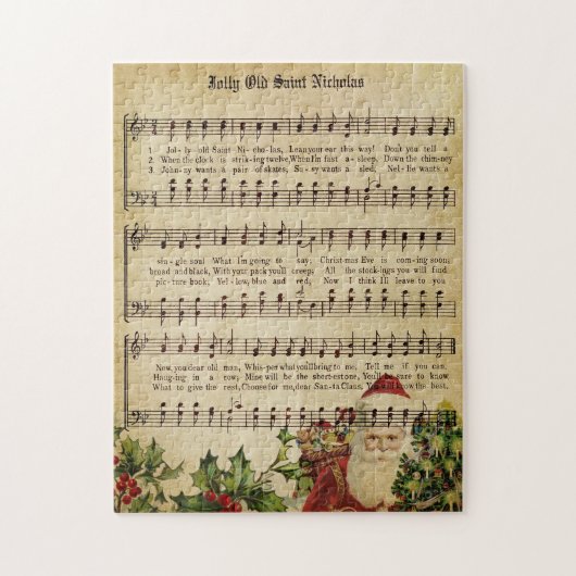 Vintage Viktorianische Weihnachten Puzzle (Vertikal)