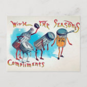 Vintage Viktorianische Weihnachten Weihnachten Pos Postkarte (Vorderseite)