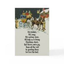 Vintage viktorianische Weihnachts-Feier-Kutsche Re
