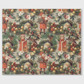 Vintage Viktorianische Weihnachtsbaubles Geschenkpapier (Flach)
