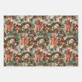 Vintage Viktorianische Weihnachtsbaubles Geschenkpapier Set (Vorderseite)
