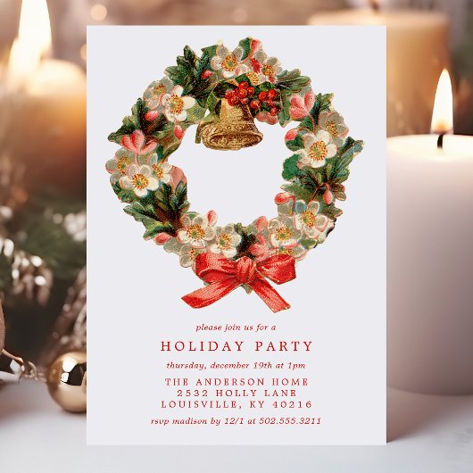 Vintage Viktorianische Weihnachtsfeier Einladung