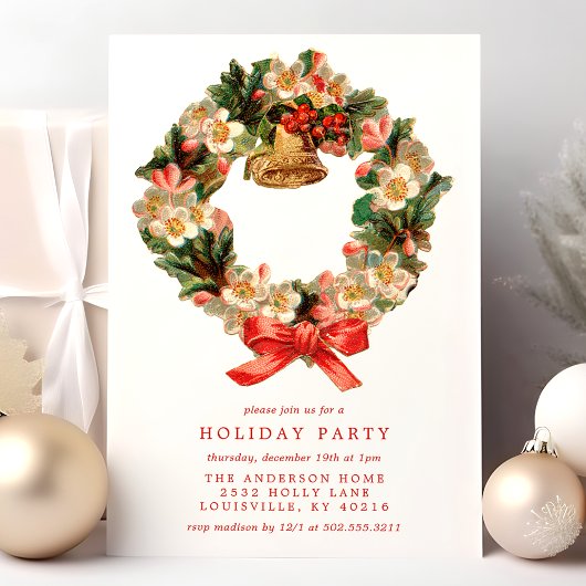 Vintage Viktorianische Weihnachtsfeier Einladung