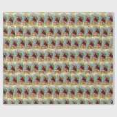 Vintage Viktorianische Weihnachtsfeier Ephemera Geschenkpapier (Flach)