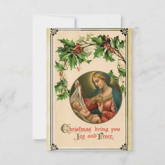 Vintage Viktorianische Weihnachtskarte (Vorderseite)