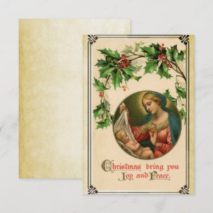 Vintage Viktorianische Weihnachtskarte