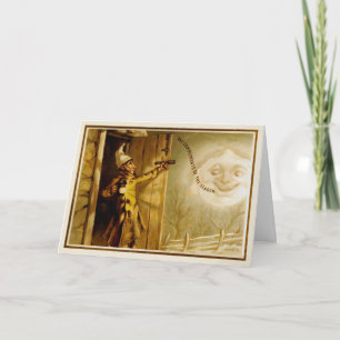 Vintage Viktorianische Weihnachtskarte Feiertagskarte