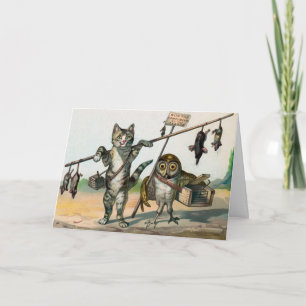 Vintage Viktorianische Weihnachtskarte Feiertagskarte