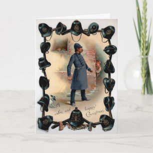 Vintage Viktorianische Weihnachtskarte Feiertagskarte