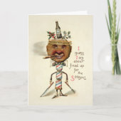 Vintage Viktorianische Weihnachtskarte Feiertagskarte (Vorderseite)