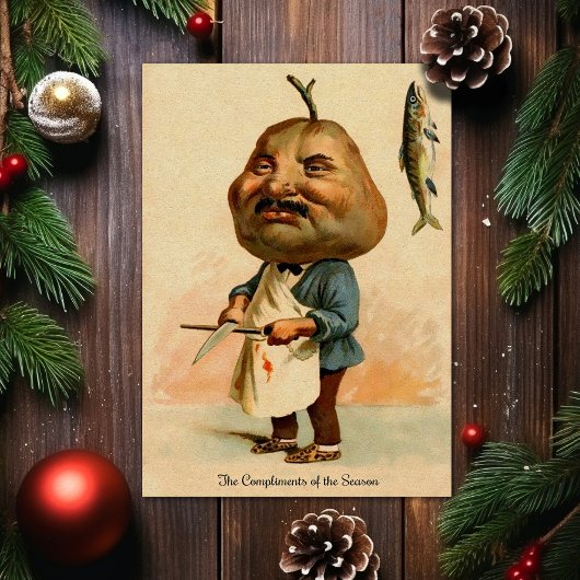 Vintage Viktorianische Weihnachtskarte Feiertagskarte