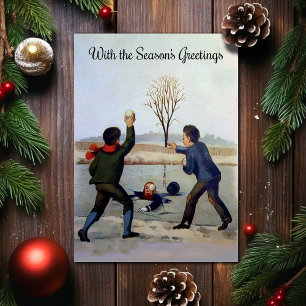 Vintage Viktorianische Weihnachtskarte Feiertagskarte