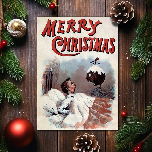 Vintage Viktorianische Weihnachtskarte Feiertagskarte