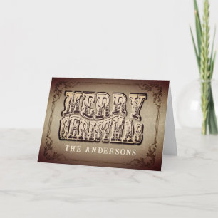 Vintage Viktorianische Weihnachtskarte Feiertagskarte
