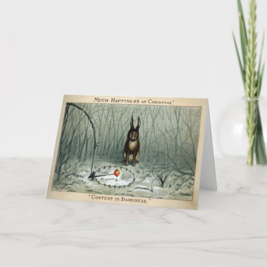 Vintage Viktorianische Weihnachtskarte Feiertagskarte (Vorderseite)