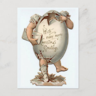 Vintage viktorianische Weihnachtskarte Postkarte