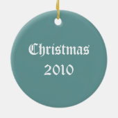 Vintage viktorianische Weihnachtskunst-Verzierung Keramik Ornament (Hinten)