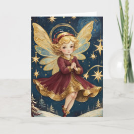 Vintage Viktorianische Weihnachtsmesse personalisi Karte