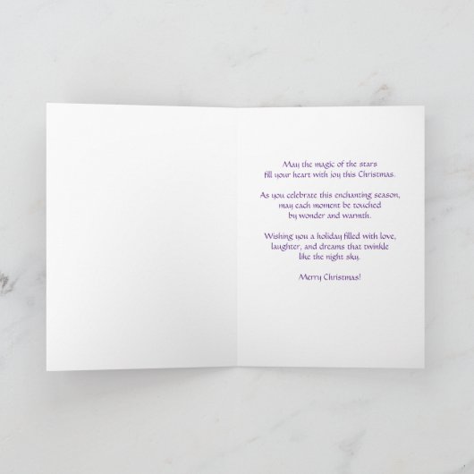 Vintage Viktorianische Weihnachtsnachtsangel Starn Karte (Innenseite)