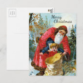 Vintage Viktorianische Weihnachtspostkarte Postkarte (Vorne/Hinten)