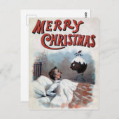 Vintage Viktorianische Weihnachtspostkarte Postkarte (Vorne/Hinten)