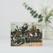 Vintage Viktorianische Weihnachtspostkarte Postkarte (Stehend Vorderseite)