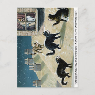 Vintage Viktorianische Weihnachtspostkarte Postkarte