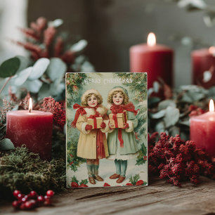 Vintage viktorianische Weihnachtspostkarte Postkarte