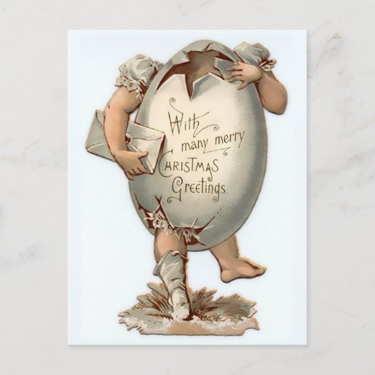 Vintage Viktorianische Weihnachtspostkarte Postkarte (Vorderseite)