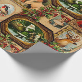 Vintage Viktorianische Weihnachtsrahmenkollektion Geschenkpapier (Ecke)