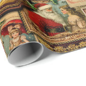 Vintage Viktorianische Weihnachtsrahmenkollektion Geschenkpapier (Rolleneckpunkt)