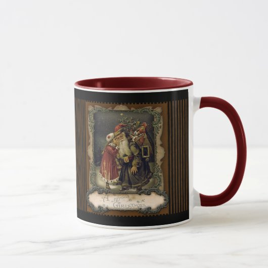 Vintage viktorianische Weihnachtssankt-Tasse Tasse (Rechts)