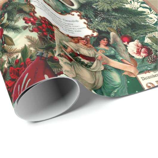 Vintage Viktorianische Weihnachtsstrahlerkollektio Geschenkpapier (Rolleneckpunkt)