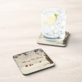 Vintage Viktorianische Weihnachtsszene Getränkeuntersetzer (Rechte Seite)