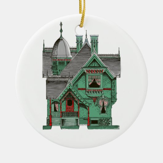 Vintage viktorianische Weihnachtsverzierung Keramikornament (Vorne)