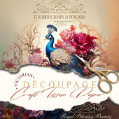 Vintage Viktorianische Werbeplakette Seidenpapier