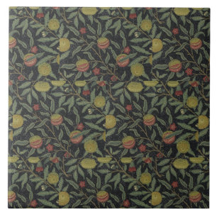 Vintage viktorianische William Morris Fruchtblätte Fliese