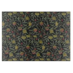 Vintage viktorianische William Morris Fruchtblätte Schneidebrett