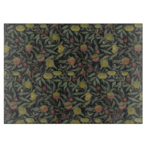 Vintage Viktorianische William Morris Fruit-Blätte Schneidebrett