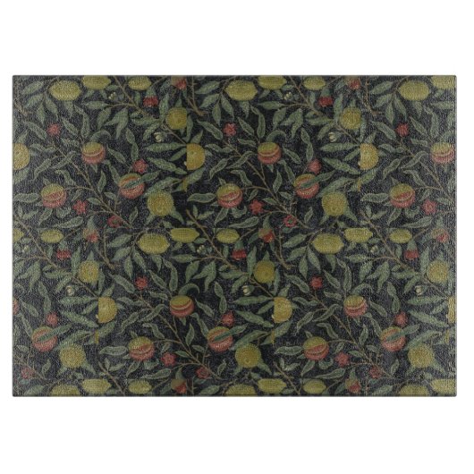 Vintage Viktorianische William Morris Fruit-Blätte Schneidebrett (Vorderseite)