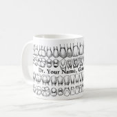 Vintage Viktorianische Zahn-Übersicht Kaffeetasse (Vorderseite Links)