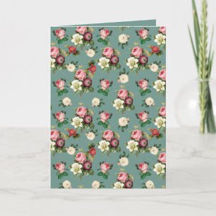 Vintage viktorianischer Chic Blumenmuster personal Karte