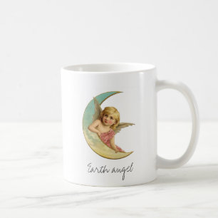 Vintage viktorianischer Erdengel-Mond-Mädchen Kaffeetasse