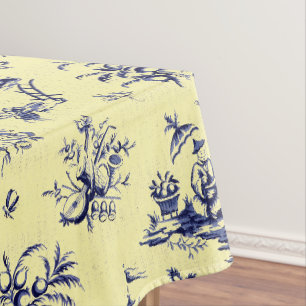 Vintage viktorianischer französischer Chinoiserie- Tischdecke